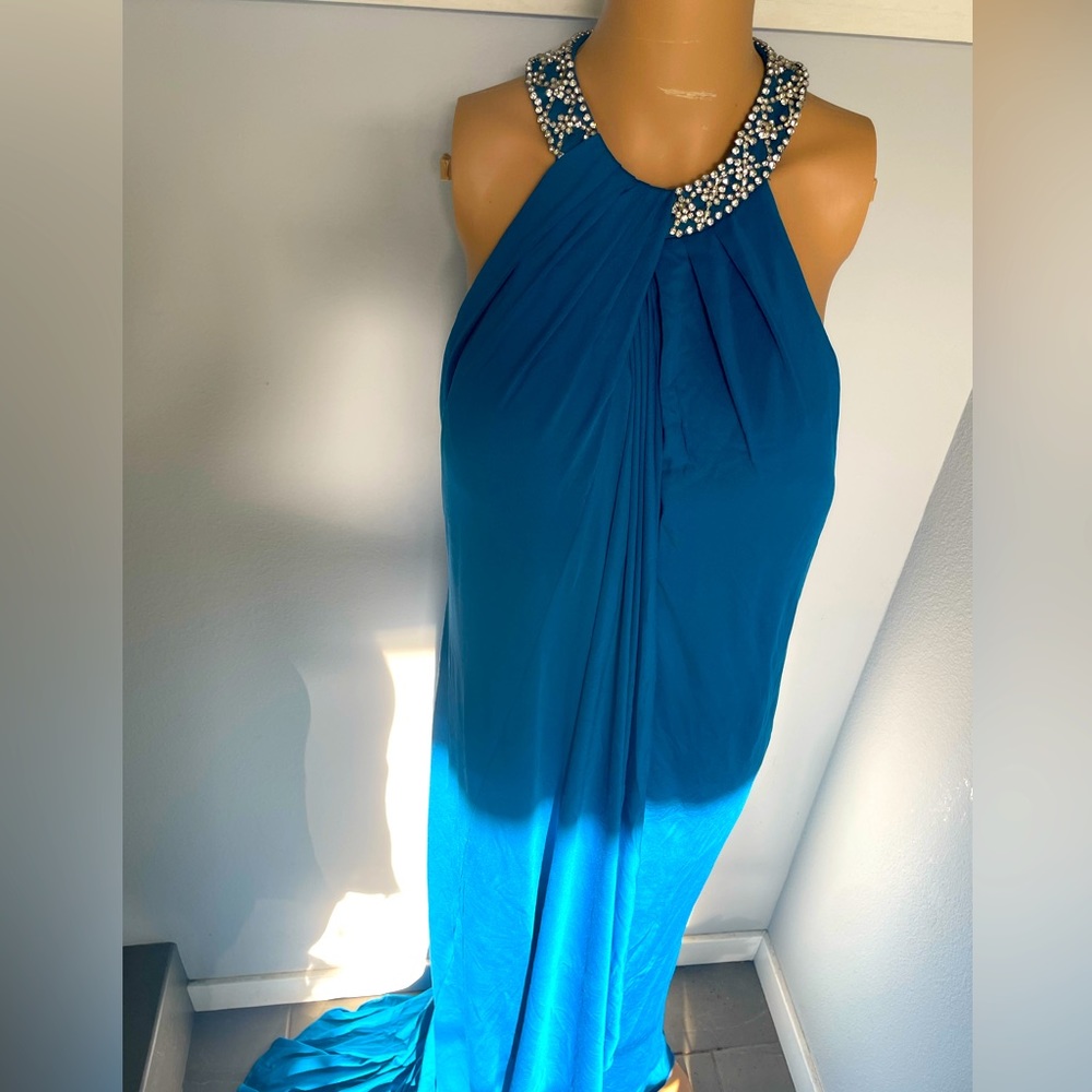 J.J. House Ink Blue Evening Gown
